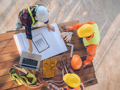 builders around table