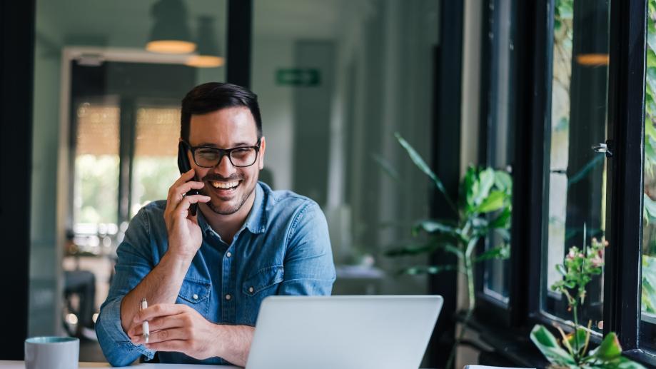 MAn talking in phone