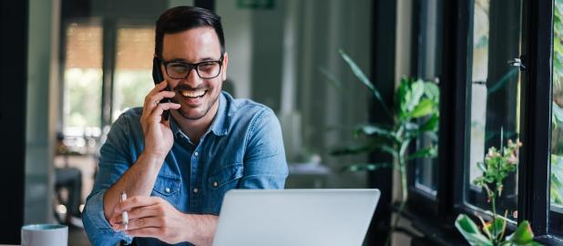 MAn talking in phone